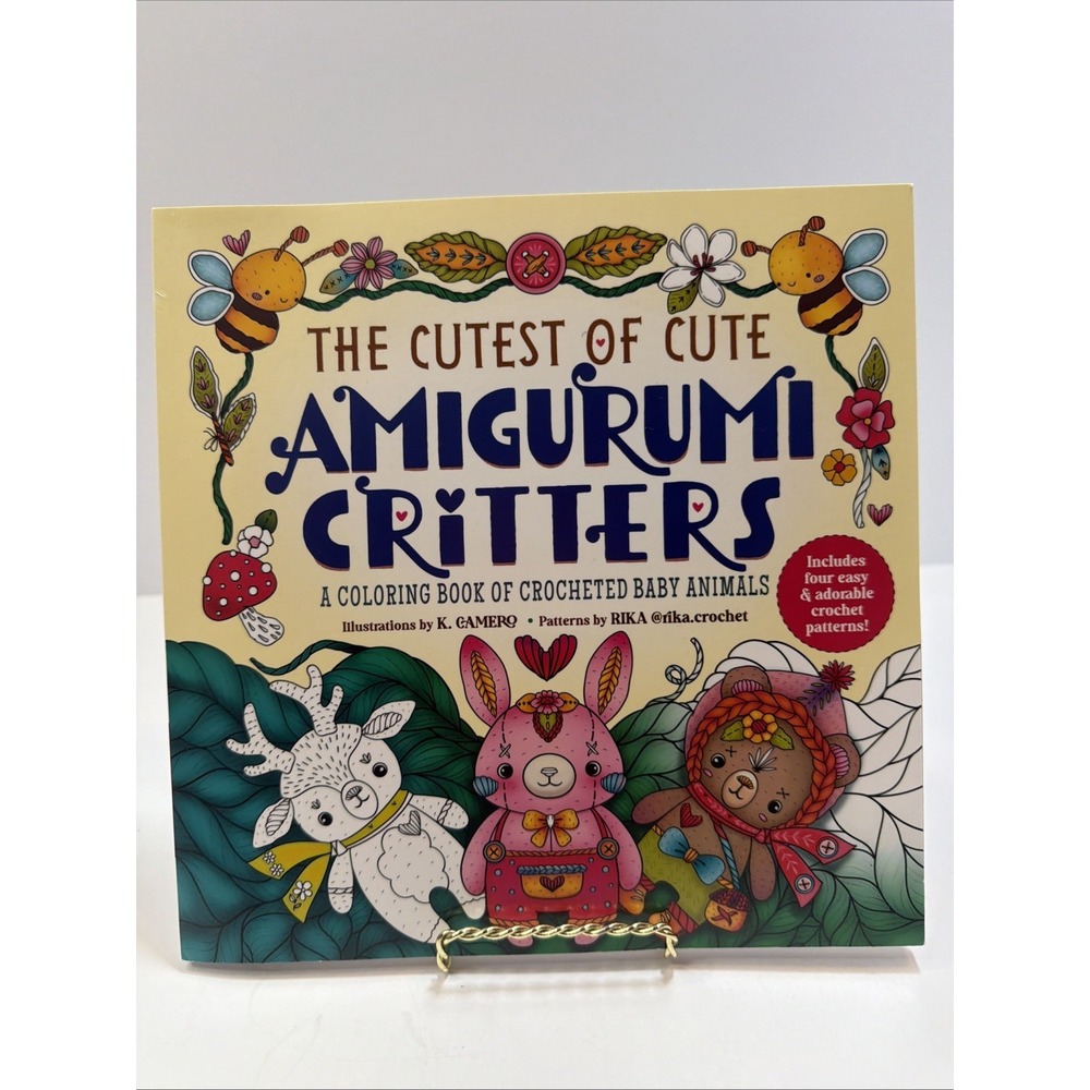 Cutest of Cute Amigurumi Critters : A Coloring Book of Crocheted Baby Animals by